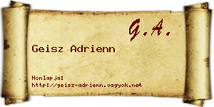 Geisz Adrienn névjegykártya